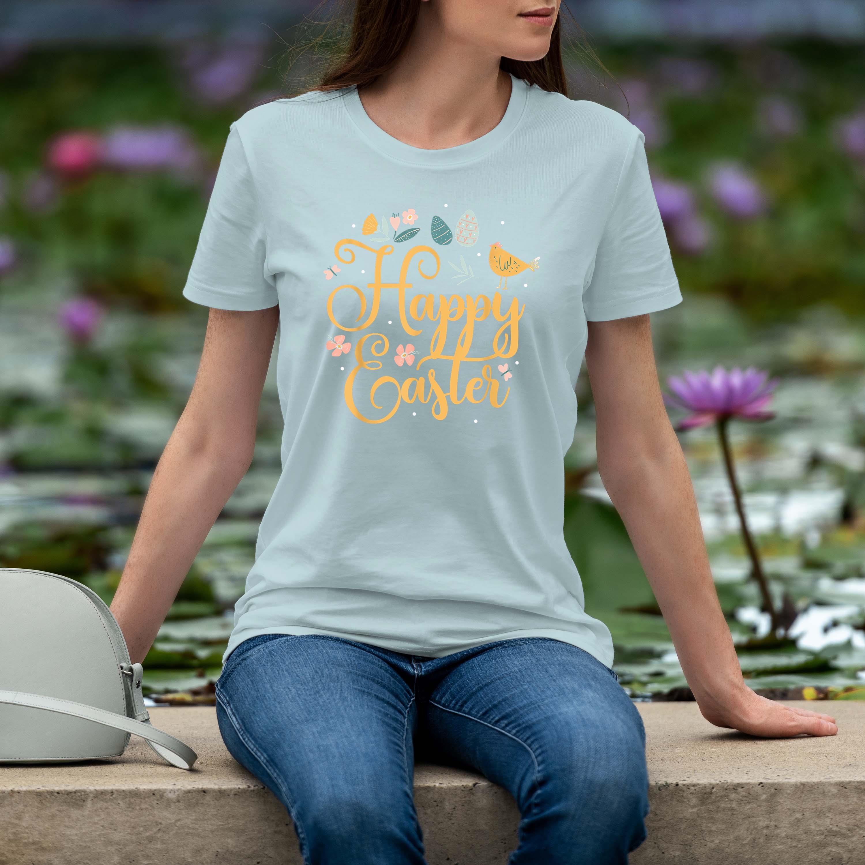 Happy Easter Sayings Egg Bunny Shirt 